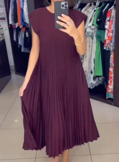 Women's Pleated Maxi Dress