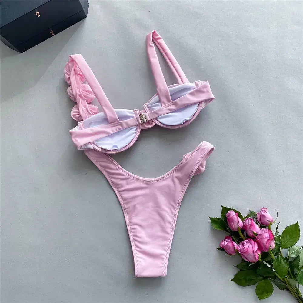 Women's Shiny Push Up Bikini Set