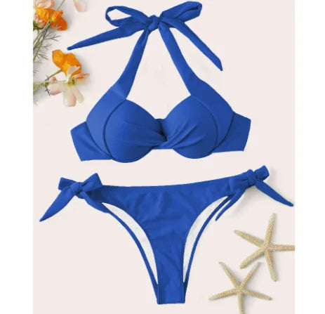 Women's Knotted Bandeau Bikini Set
