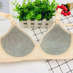 6 Pieces Large Cotton Moms Steel Rimless Bra