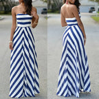 Women's Strapless Striped Dress