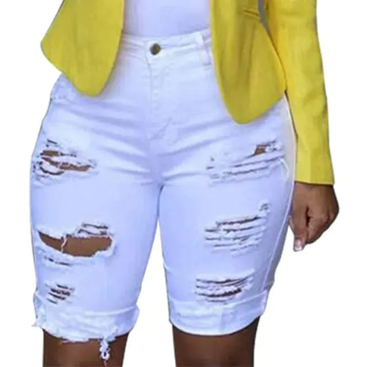 Women's Bermuda Ripped Shorts