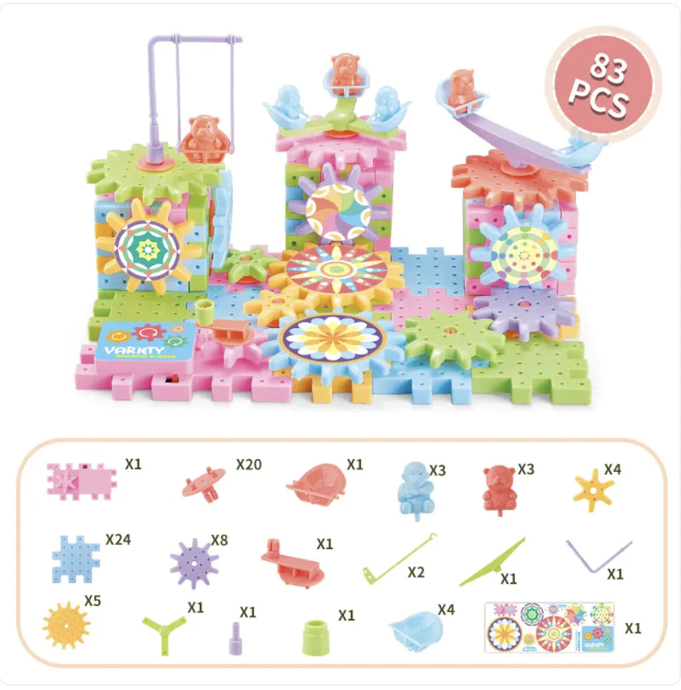 Children's Electric Spinning Building Blocks Toy