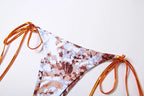 Women's Mexican Sunrise Metallic Bikini Cover Up Skirt Set