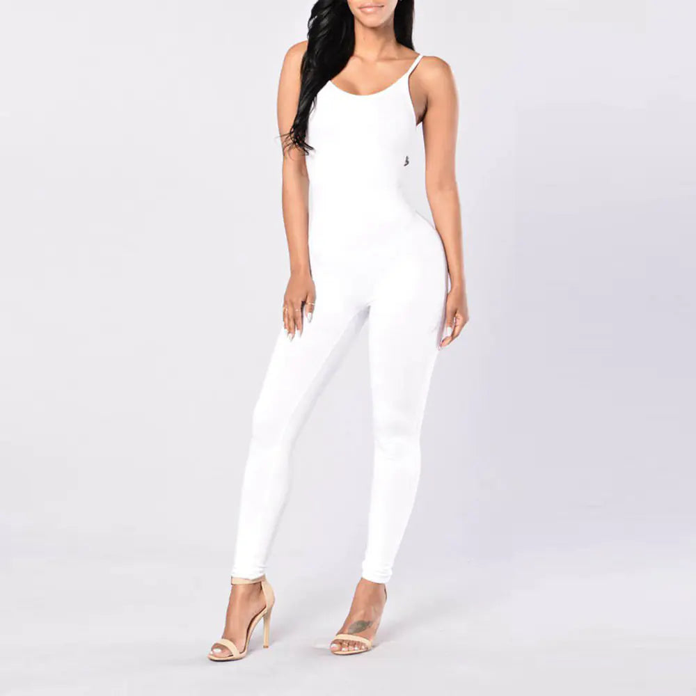 Women's Sleeveless Jumpsuit With Straps