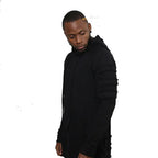 Men's Long Hoodie, Hip Hop Hoodie, Outerwear Sweatshirt