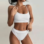Women's Solid Color Bikini Swimwear