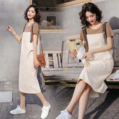 Women's Solid Color Strap Dress