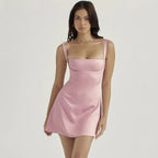 Women's Cross Border Sexy Lace Back Mini Dress