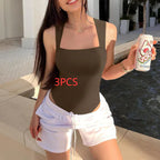 Women's Square Neck Sleeveless Jumpsuit
