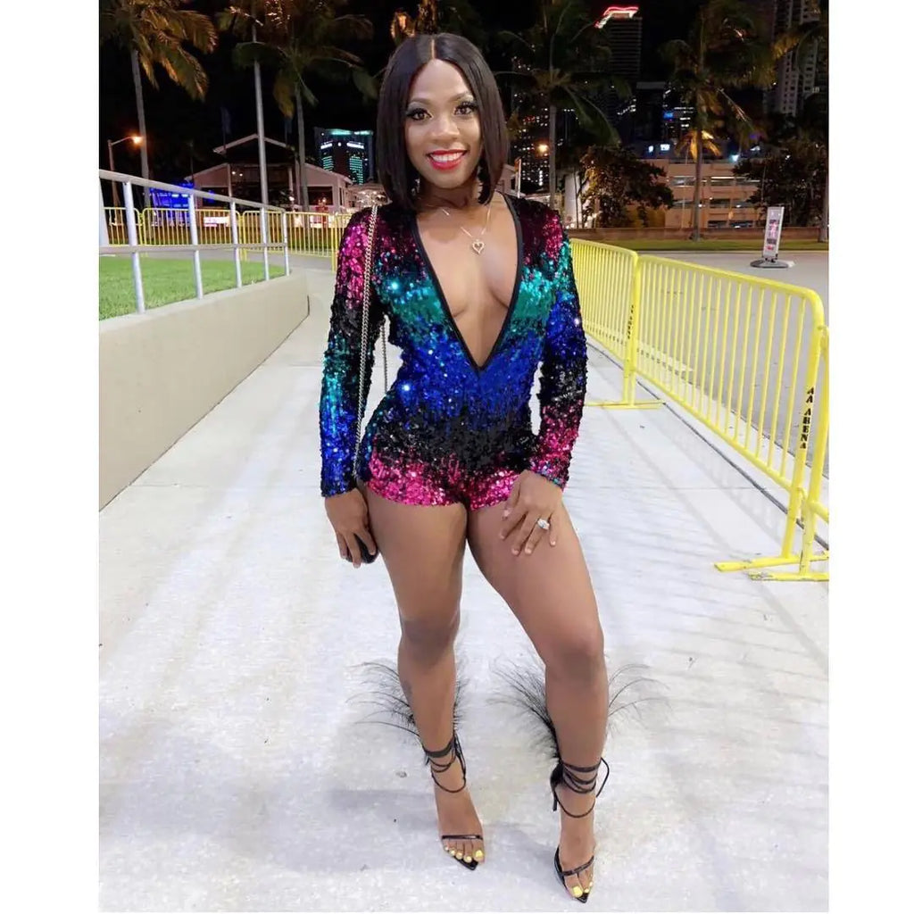Women's Gradient Sequin Jumpsuit