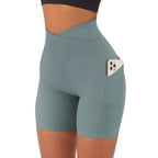 Women's High Waist Workout Seamless Fitness Yoga Shorts