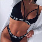Women's 2 Set Pieces Underwear Bra & Panty Bikini