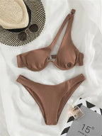 Women's Solid Ribbed Bikini Set
