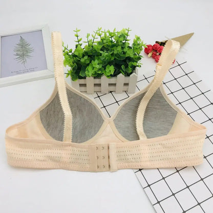 6 Pieces Large Cotton Moms Steel Rimless Bra