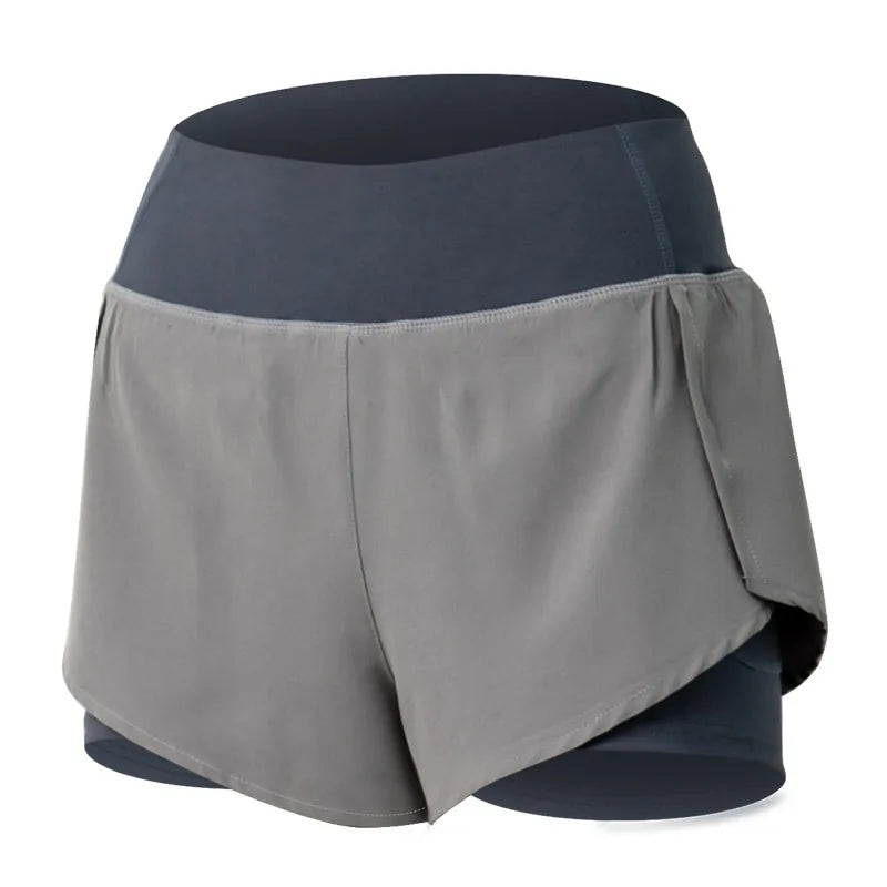 Women's Double Shorts Side Pocket Running Shorts