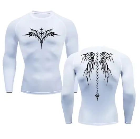 Anime Print Gym Running Compression Quick Dry Tshirt