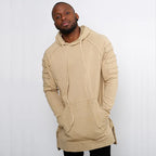 Men's Long Hoodie, Hip Hop Hoodie, Outerwear Sweatshirt