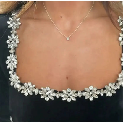 Women's Floral Rhinestone Dress